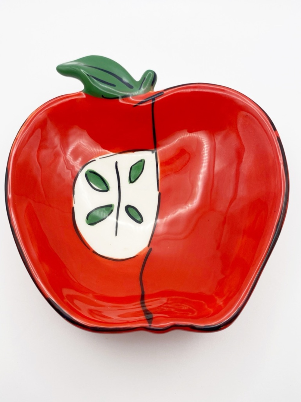 Vintage Red Apple Trinket Tray Dish